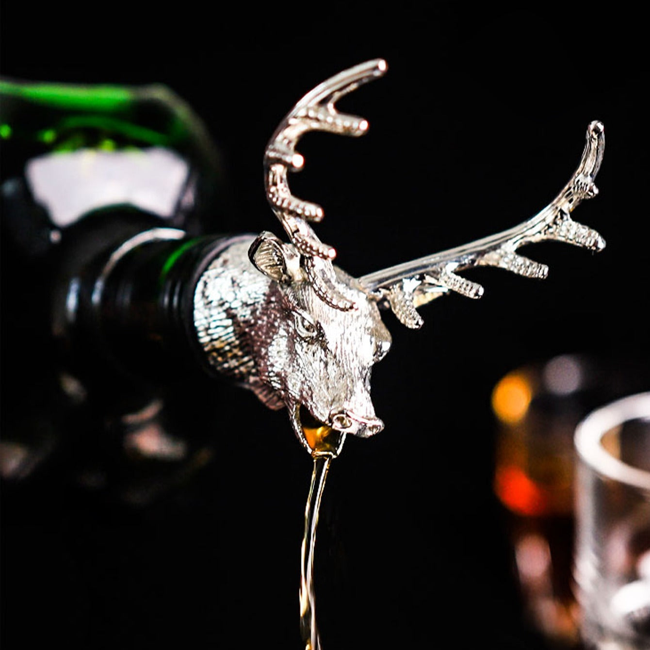 Deer Head Stainless Steel Alcohol Dispenser