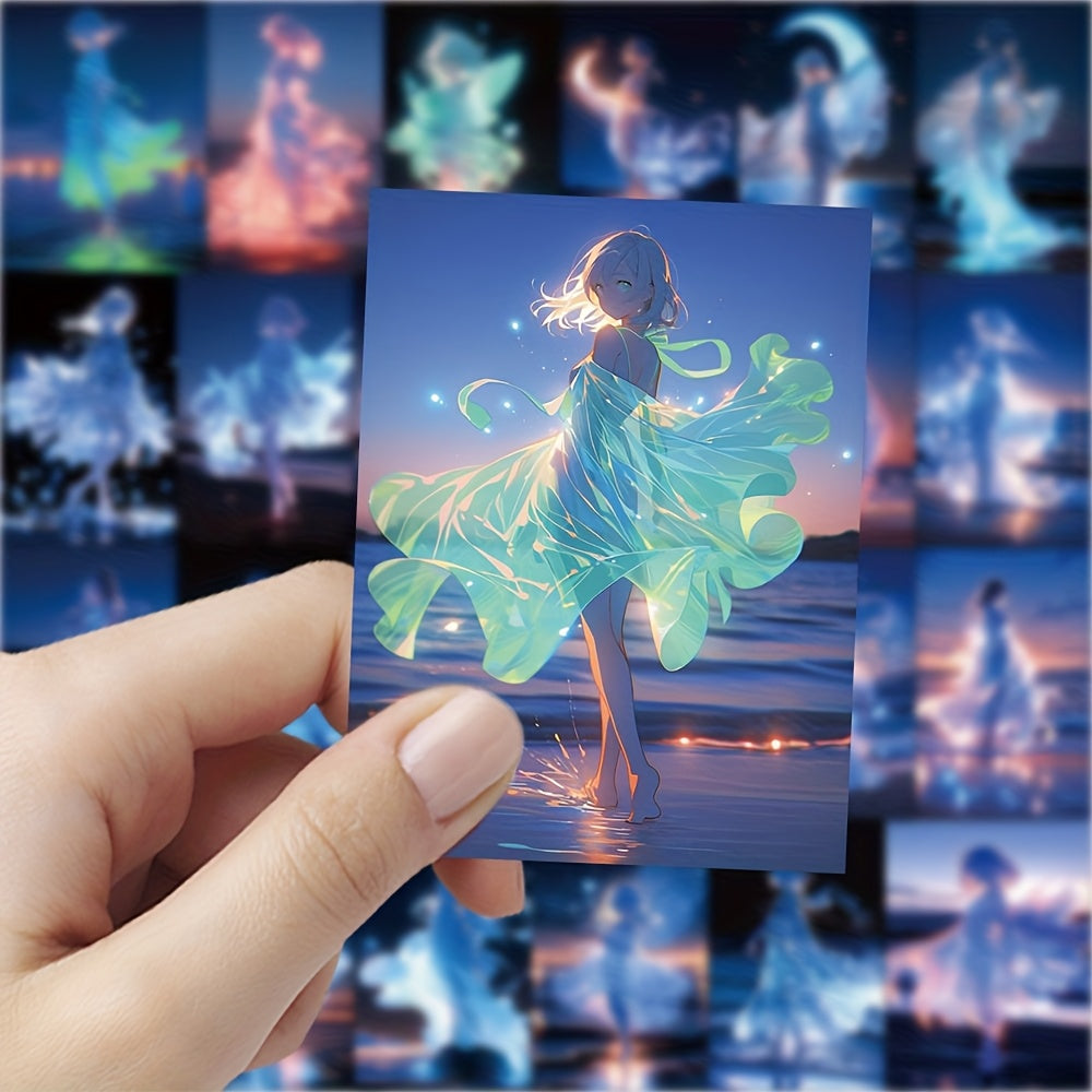63pcs Seashore Dancer Vinyl Stickers for Scrapbooks Laptops Water Bo