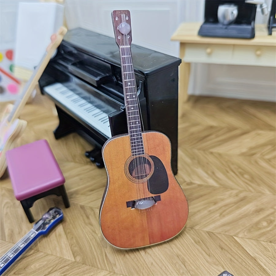 Dollhouse Guitar Model Ornament Micro Scale Home Decor