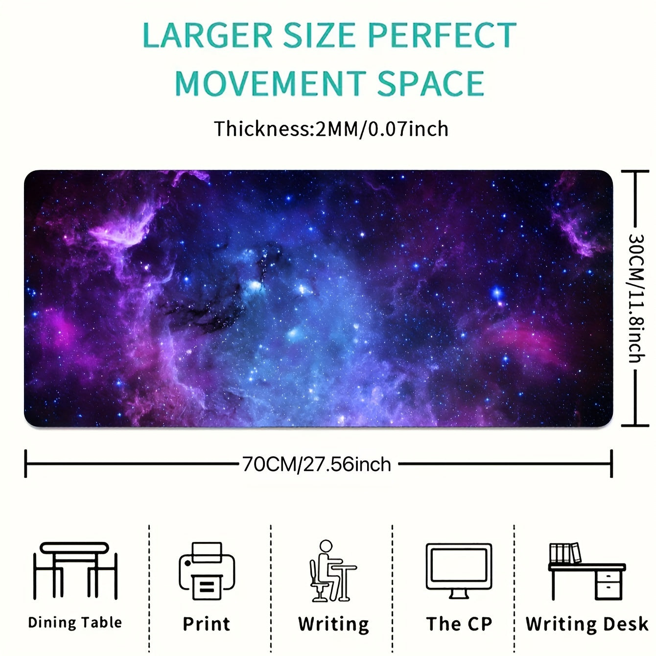 Large Mousepad HD Keyboard Desk Mat Non-slip Office Mouse Pad