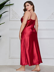  Luxe Satin Cowl Neck Cami Maxi Nightgown