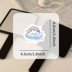 51pcs Cartoon Rainbow Star Vinyl Stickers for Water Bottles Laptops