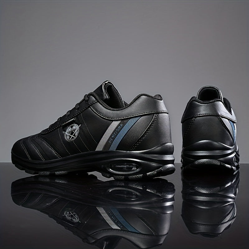 Men's Air Cushioned Lace up Sneakers Shock Absorbing Athletic Shoes