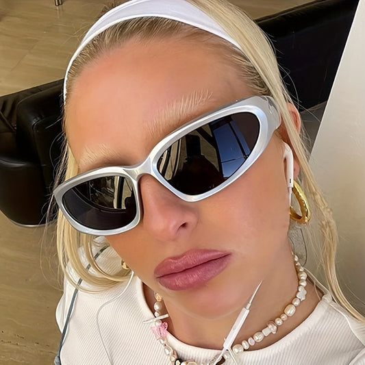 Y2K Wrap Around Sunglasses Mirror Lens UV400
