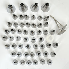 55pcs Cake Decorating Tip Set Piping Tips With Storage Box Baking Supplies