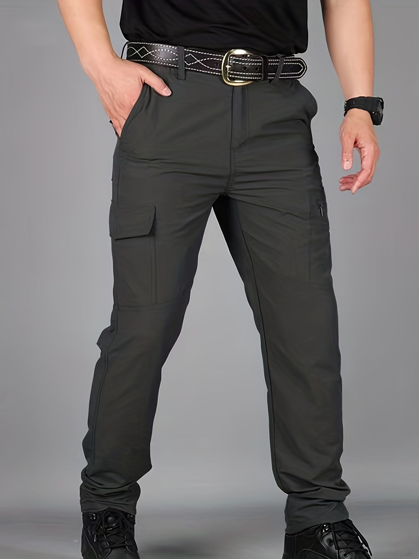 Men's Waterproof Cargo Pants Lightweight Tactical Trousers