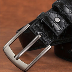 Men's Check Pin Buckle Belt