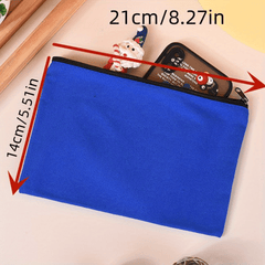Canvas Pen Bag Student Painting Zipper Stationery Makeup Bag