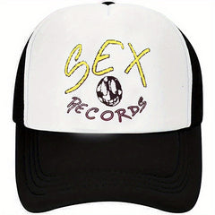 Men's Funny Record Hat Sunshade Mesh Baseball Cap