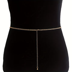 Coin Pendant Metal Waist Chain Golden Belly Vintage Tassel Chain