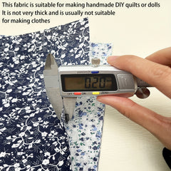 7pcs Navy Cotton Fabric Printed Patchwork Fabric for DIY Sewing