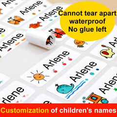Custom Name Sticker Waterproof Personal Label School Stationery