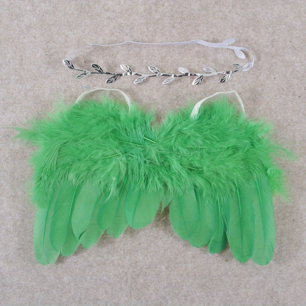 2pcs Baby Angel Feather Wings Set for Photo Props & Outdoor Party