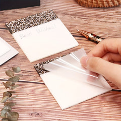 Leopard Print Index Sticker PET Sticky Note 7 6 7 3 3in