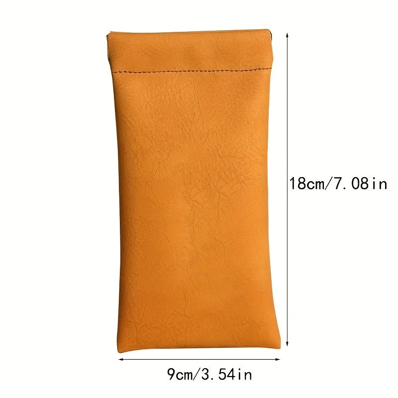 Solid Glasses Bag Automatic Closure Sunglasses Pouch