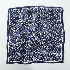 Small Square Satin Scarf Solid Graffiti Leopard Print Head Wrap Hair Accessories