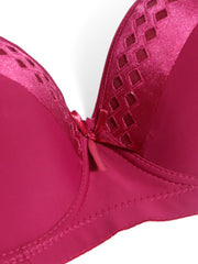  Bow Push Up Solid Bra Women's Sexy Bralette