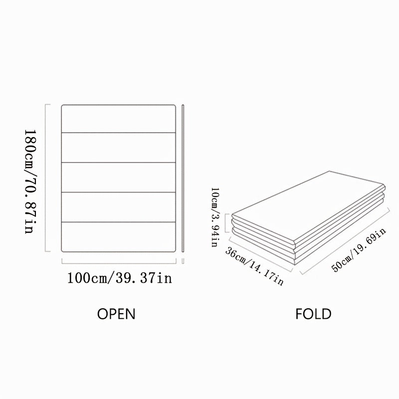 Foldable Cartoon Pattern Play Mat for Learning & Playing