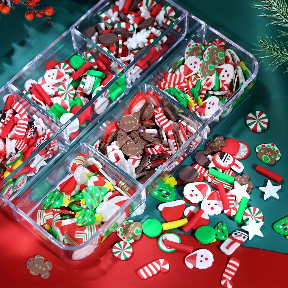 Christmas Polymer Clay Slices Epoxy Resin Fillers Holiday DIY Crafts Nail Art