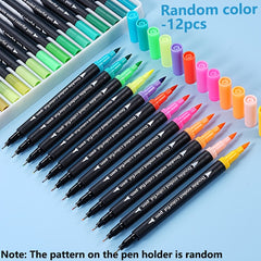 Dual Head Pen Bright Set for Painting Sketching - Ideal Christmas Gift