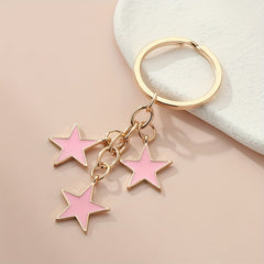 Little Stars Keychain Alloy Key Ring Purse Bag Backpack Car Key Charm