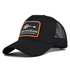 Breathable Fish Bone Embroidered Trucker Cap