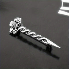 Vintage Lion Sword Brooch Men's Gift