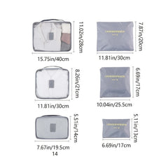 6pcs Travel Storage Bag Portable Clothes and Shoes Packing Bag Set