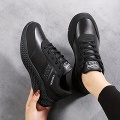Women's Waterproof Faux Leather Running Shoes
