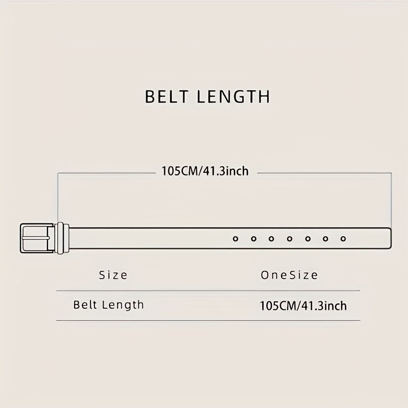 Vintage PU Leather Oval Buckle Elastic Belt for Women
