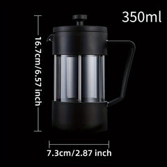 French Press Coffee Maker Clear Heat Resistant Portable Coffee Pot