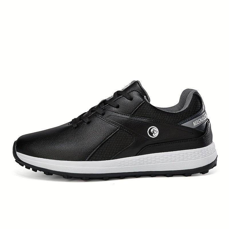 Men's Non Slip Golf Shoes with Spikes, Shock Absorption Sports Sneakers