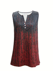  Tie Dye V Neck Tank Top