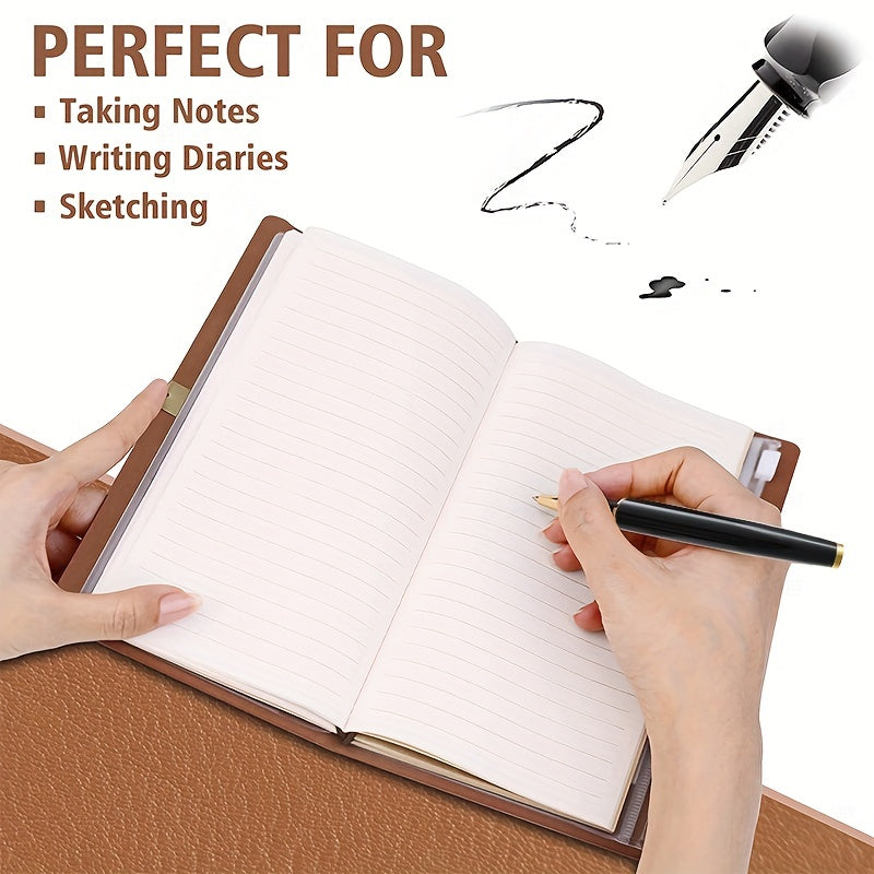 Refillable Leather Retirement Journal Gift