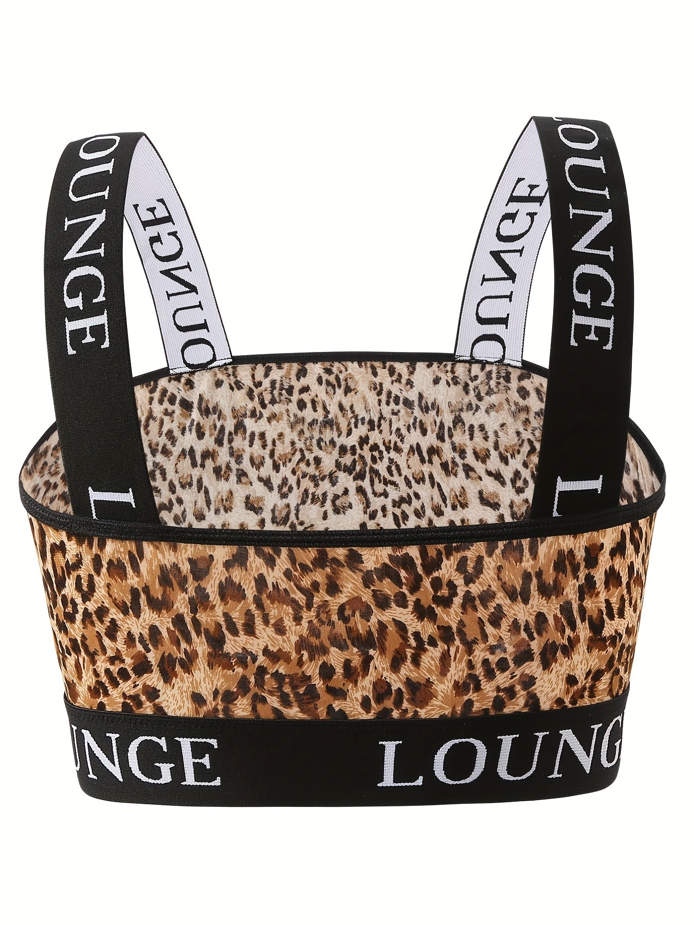  Sexy Bra Women's Plus Leopard Longline Bralette