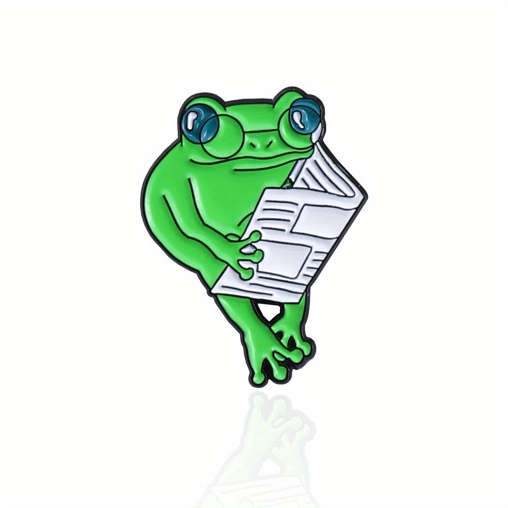 Frog Brooch Pin for Backpack, Clothing & Hat - Jewelry Gift