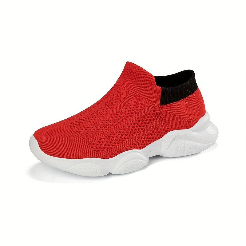 Boys Breathable Knit Sneakers Casual Running Shoes