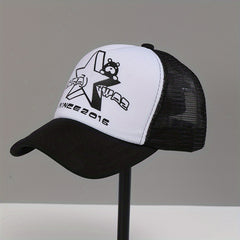 Star Bear Print Baseball Cap Mesh Trucker Hat Lightweight Unisex