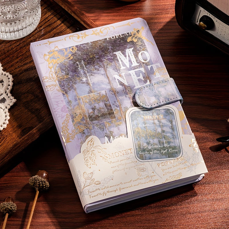 1pc 3 Themes 118Sheets 236Pages Painted Inside Notebook Journal Book Hardcover