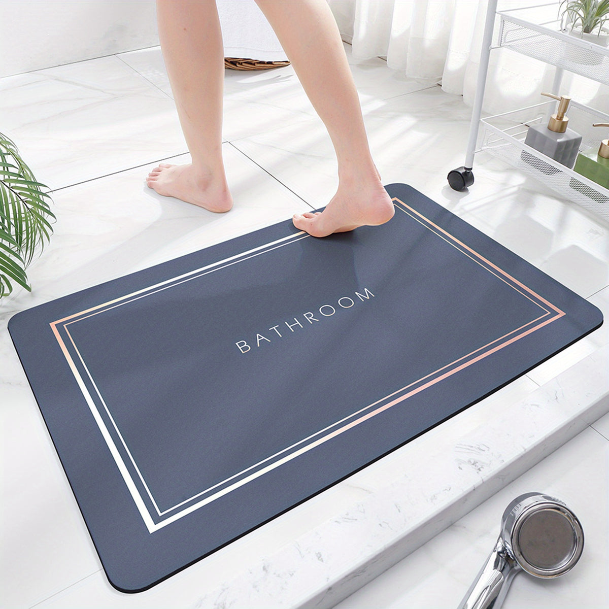 Absorbent Bathroom Floor Mat Quick Drying Non-slip Easy to Clean