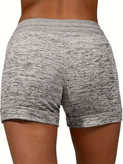 Butterfly Print Elastic Waist Shorts for Women