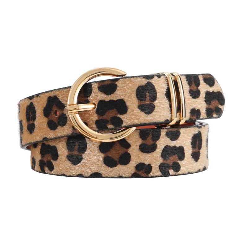 Women's PU Leather Belts Golden Buckle Solid Ladies Belt
