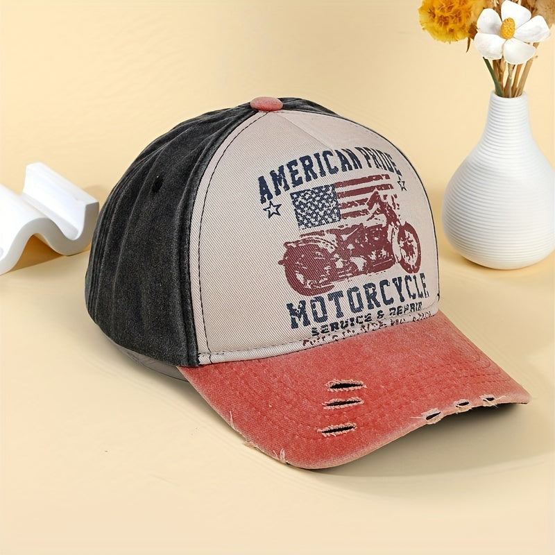 Adjustable Breathable Baseball Cap with Patch for Outdoor Sport