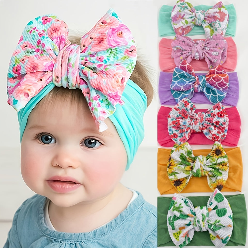 Baby Bow Hair Ties Soft Nylon Hair Accessories