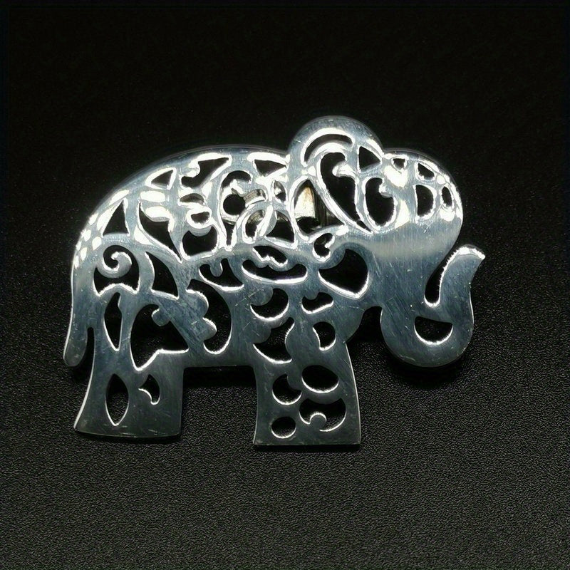 Stainless Steel Hollow Chrysanthemum Tree Of Life Brooch