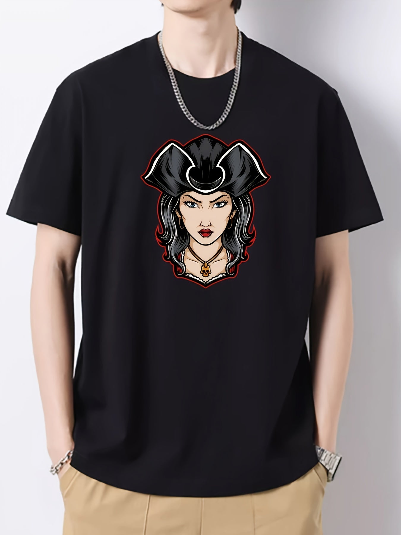 Graphic Cotton Crew Neck Active T shirt for Men