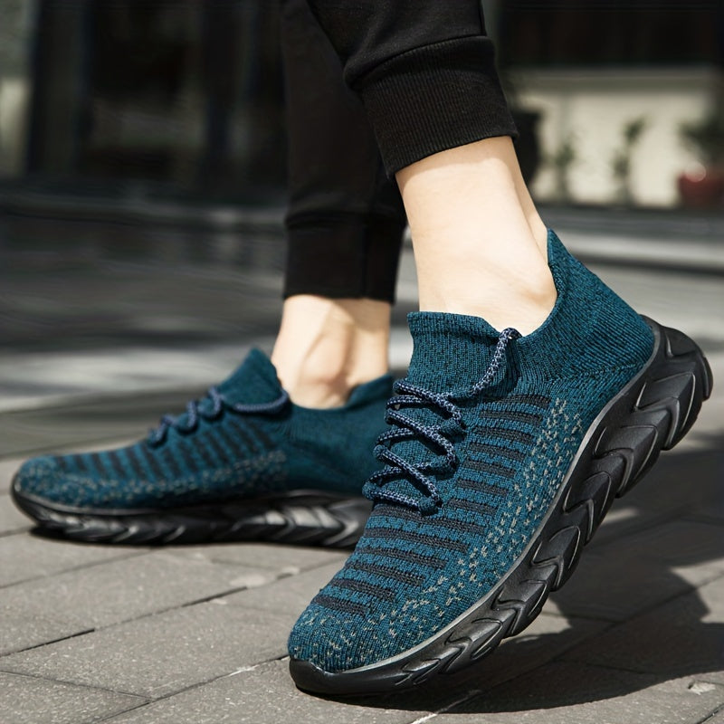 Women's Knit Sports Shoes Lace Up Running Sneakers