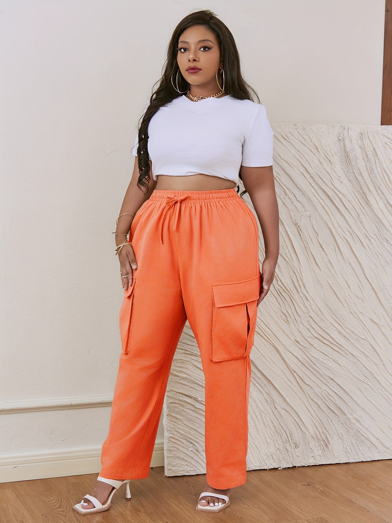  Y2K Cargo Pants Women's Loose Drawstring Cargo Pants