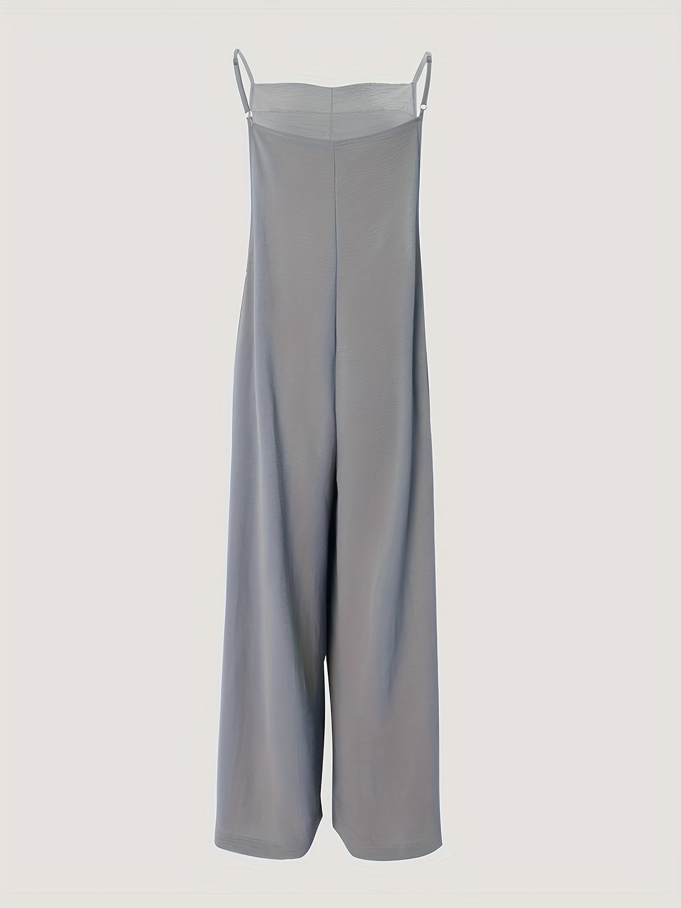 Solid Overall Jumpsuit Casual Sleeveless Spaghetti Jumpsuit