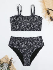 Polka Dot Bikini Set Women's Plus Size Boho High Stretch Bathing Suit